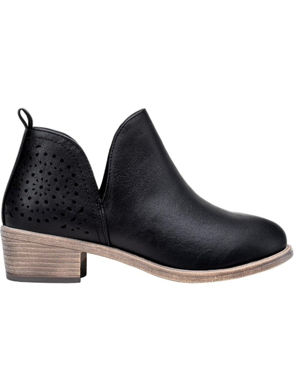 Stylish Women's Low Heel Ankle Boots - Round Toe Western Booties for Fall